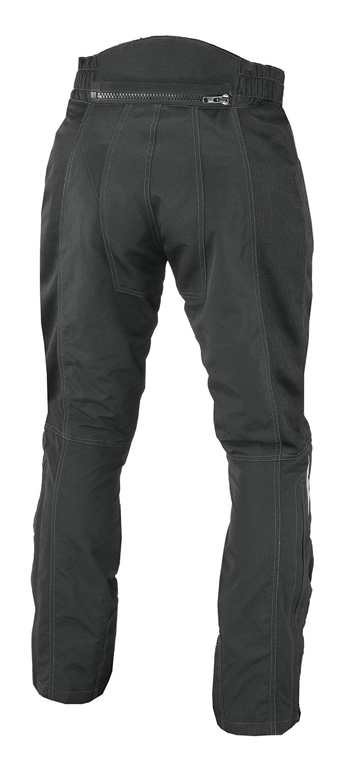 NERVE Shop Leichte Dünne Sommer Motorradhose -Run- Motorrad Sommerhose Mesh Damen Textilhose mit Protektoren - schwarz