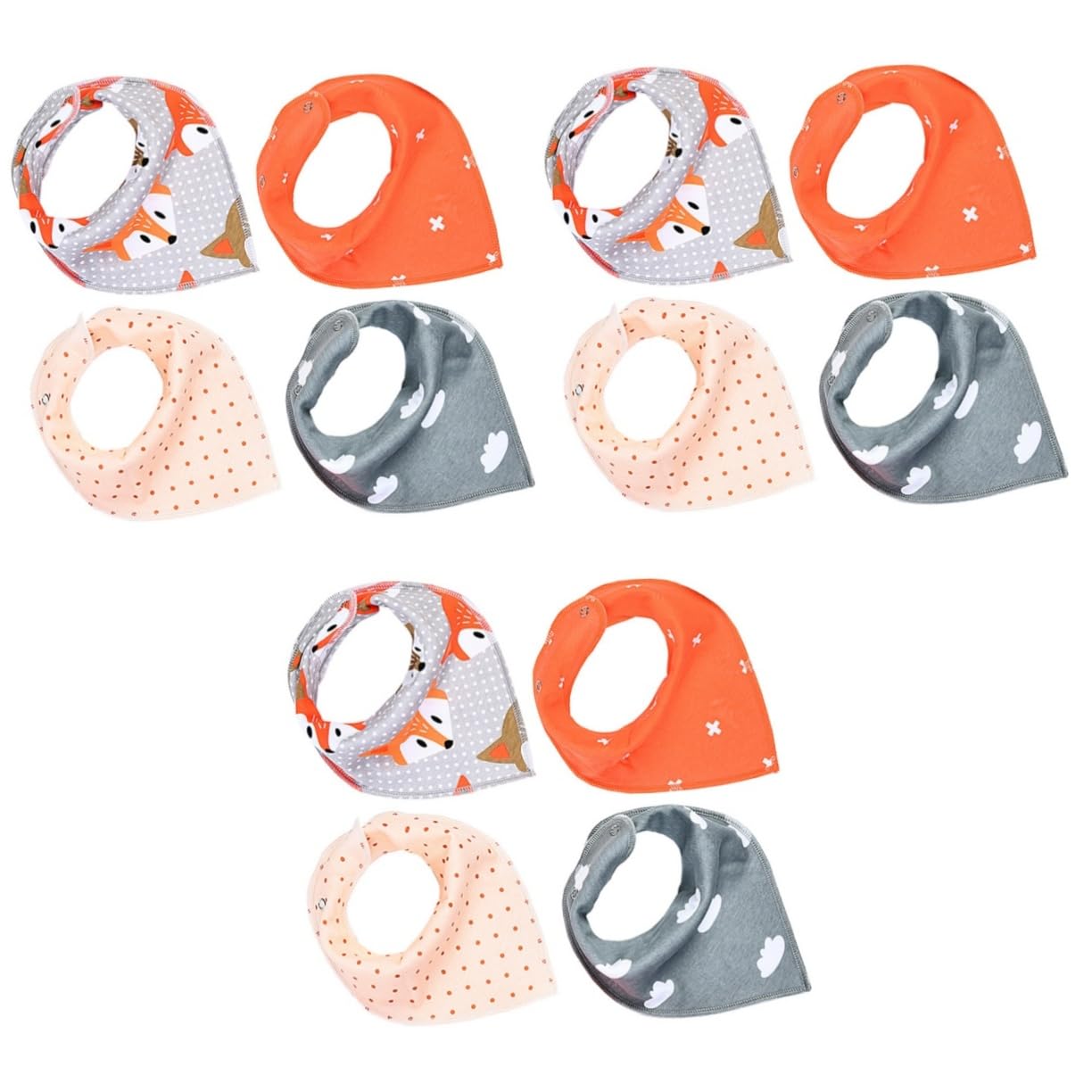 ibasenice 12piezas Baberos De Algodón Para Bebés De Bandanas Absorbentes Para Recién Nacidos Suaves y Transpirables Protección Contra Saliva y Derrames Unisex Para Niño Niña y Niñas