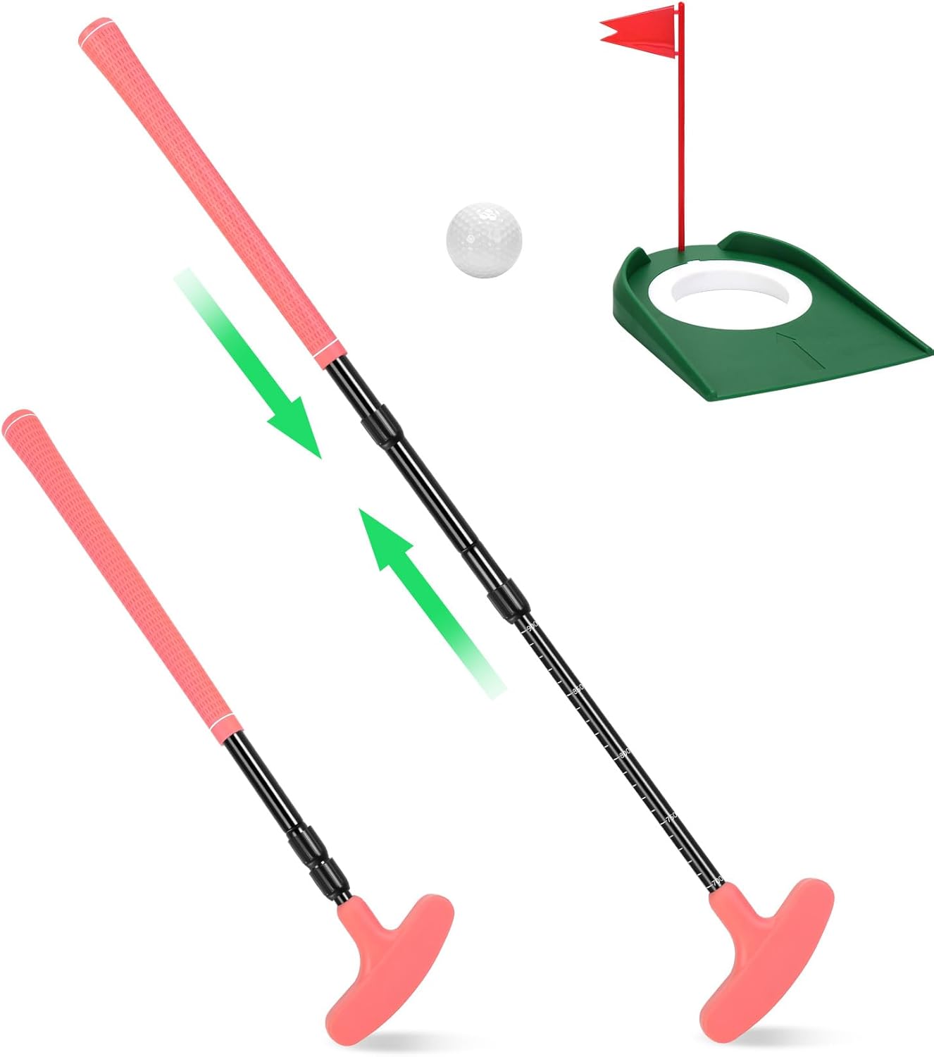 Golf Putter, Golf Clubs for Men & Women, Mini Putter, Club Golf Set, Bucket Golf Game, Two-Way Putters Includes Ball, Cup with Flag