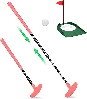 Golf Putter, Golf Clubs for Men & Women, Mini Putter, Club Golf Set, Bucket Golf Game, Two-Way Putters Includes Ball, Cup with Flag