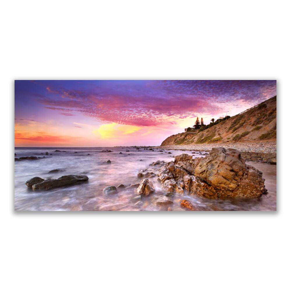Toile imprimée 120x60cm Tulup paysage de pierres mer pour habiller un grand mur vide de salon