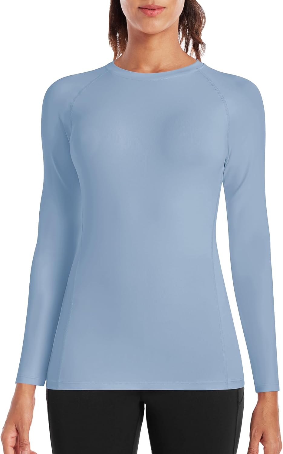 Runhit Women's Long Sleeve Compression Shirt Workout Tops Athletic Base Layer Gym Yoga Running Sports Gear Quick Dry UPF 50+