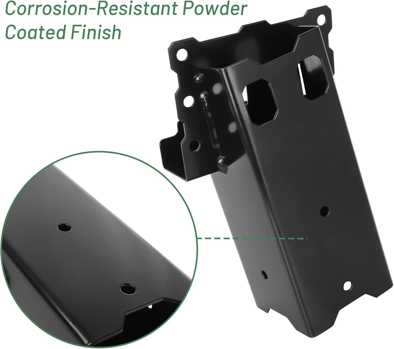 Highwild Platform Brackets Multi-Use 4x4 Compound Angle Brackets for Deer Stand, Hunting Blinds, Observation Decks & Outdoor Platforms - Set of 4 - Black.