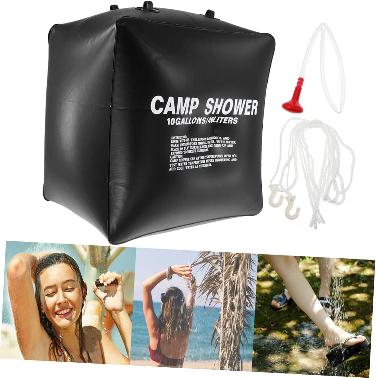 Portable Camping Solar Shower Bag Mesh Rv Outdoor Shower Solar Water Bag for Outdoor Activities