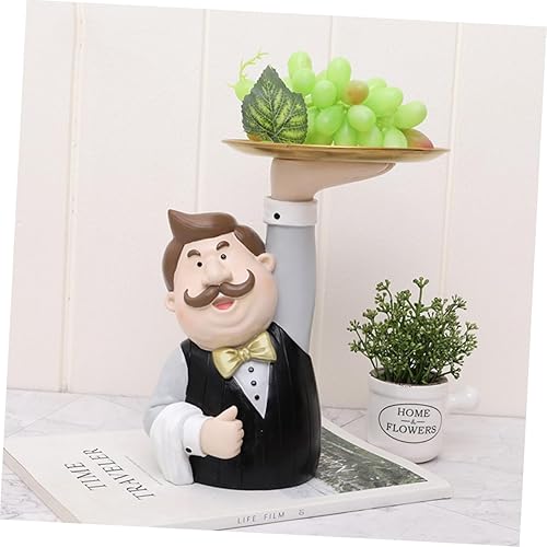 Miniatura 2 de Pendientes para mujer, bandeja de joyería para decoración del hogar, figuritas de chef francés, bandeja decorativa para joyas, bandeja de frutas de