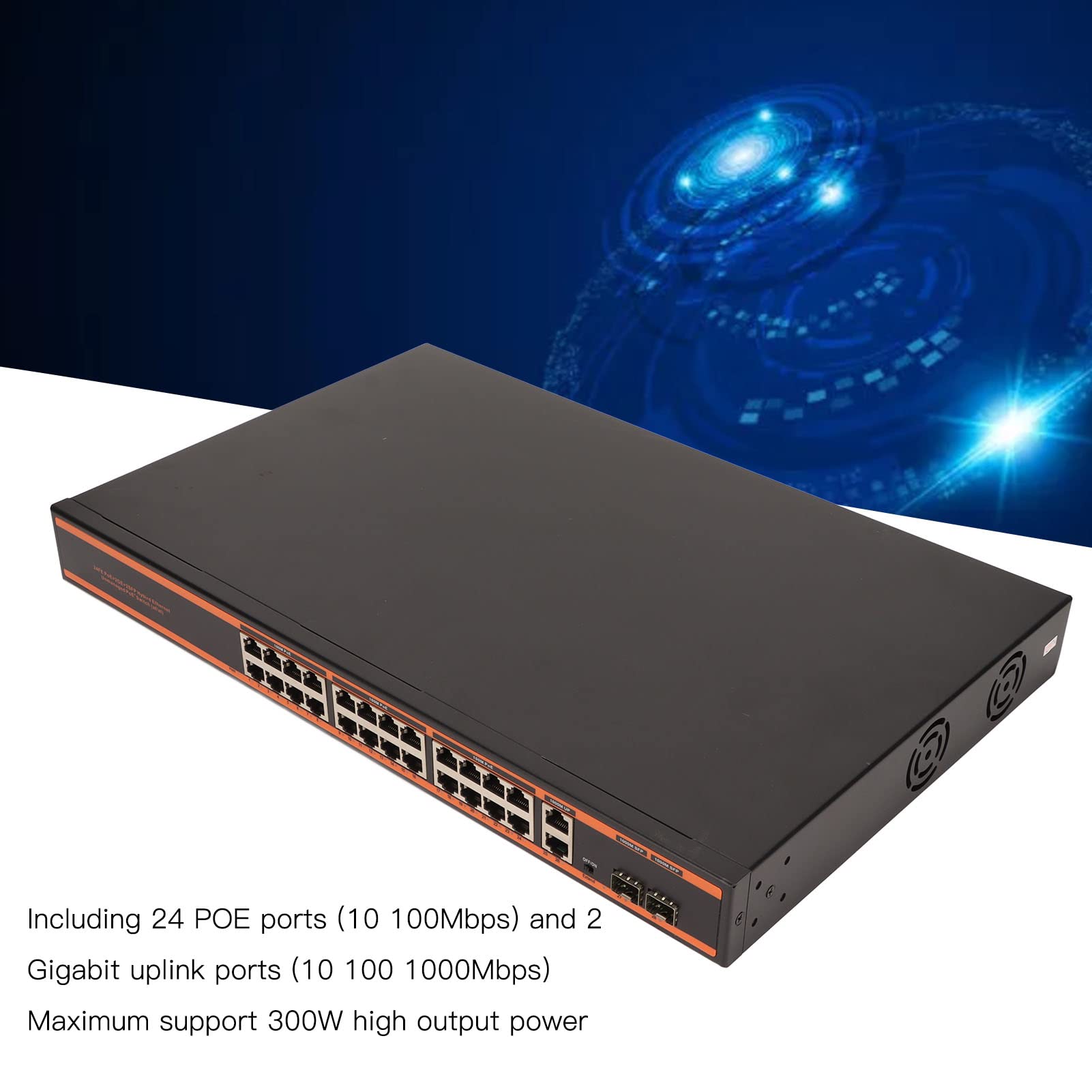 Switch PoE Switch Gigabit Ethernet a 26 Porte Plug and Play per