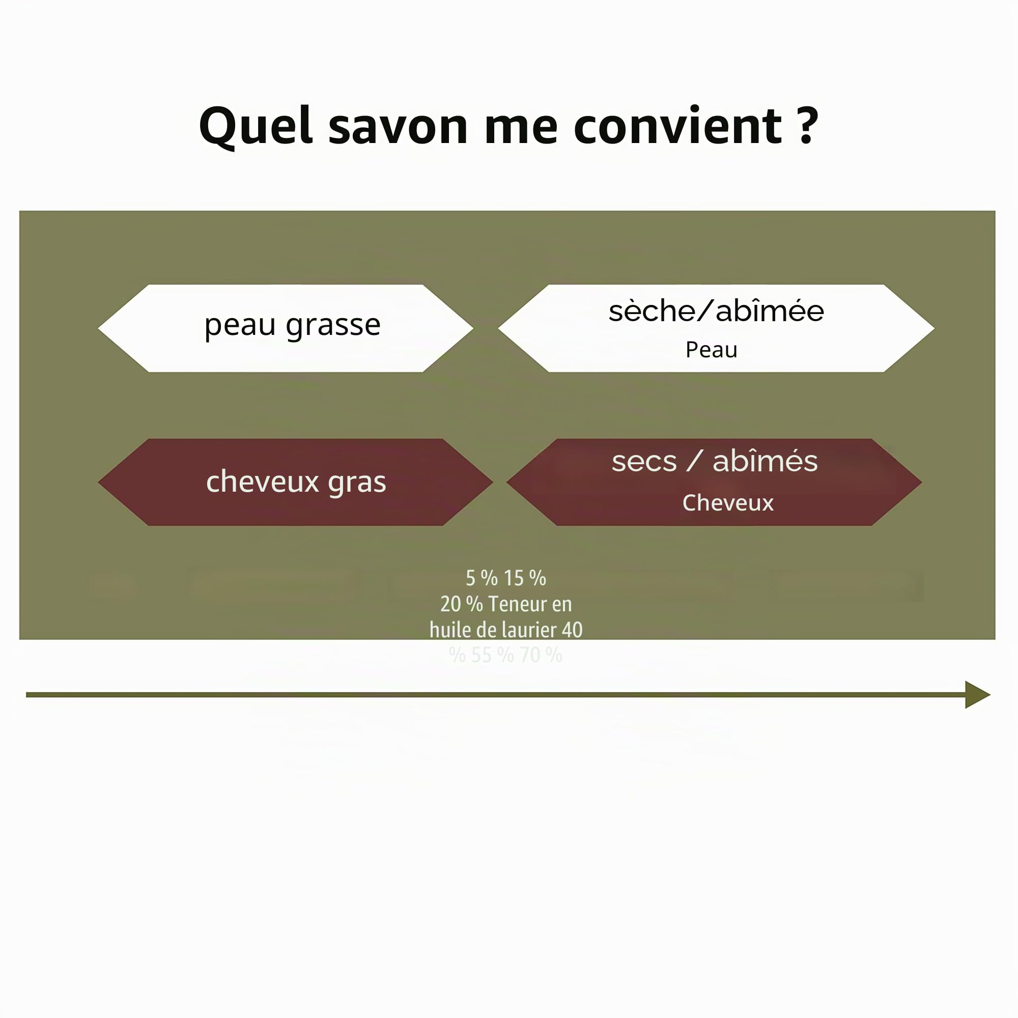 Carenesse Savon "d'Alep" Paquet Qualité Premium Lot de 5-55% huile de laurier 45% huile d’olive fait à la main végétalien savon naturel 900-950 g par paquet