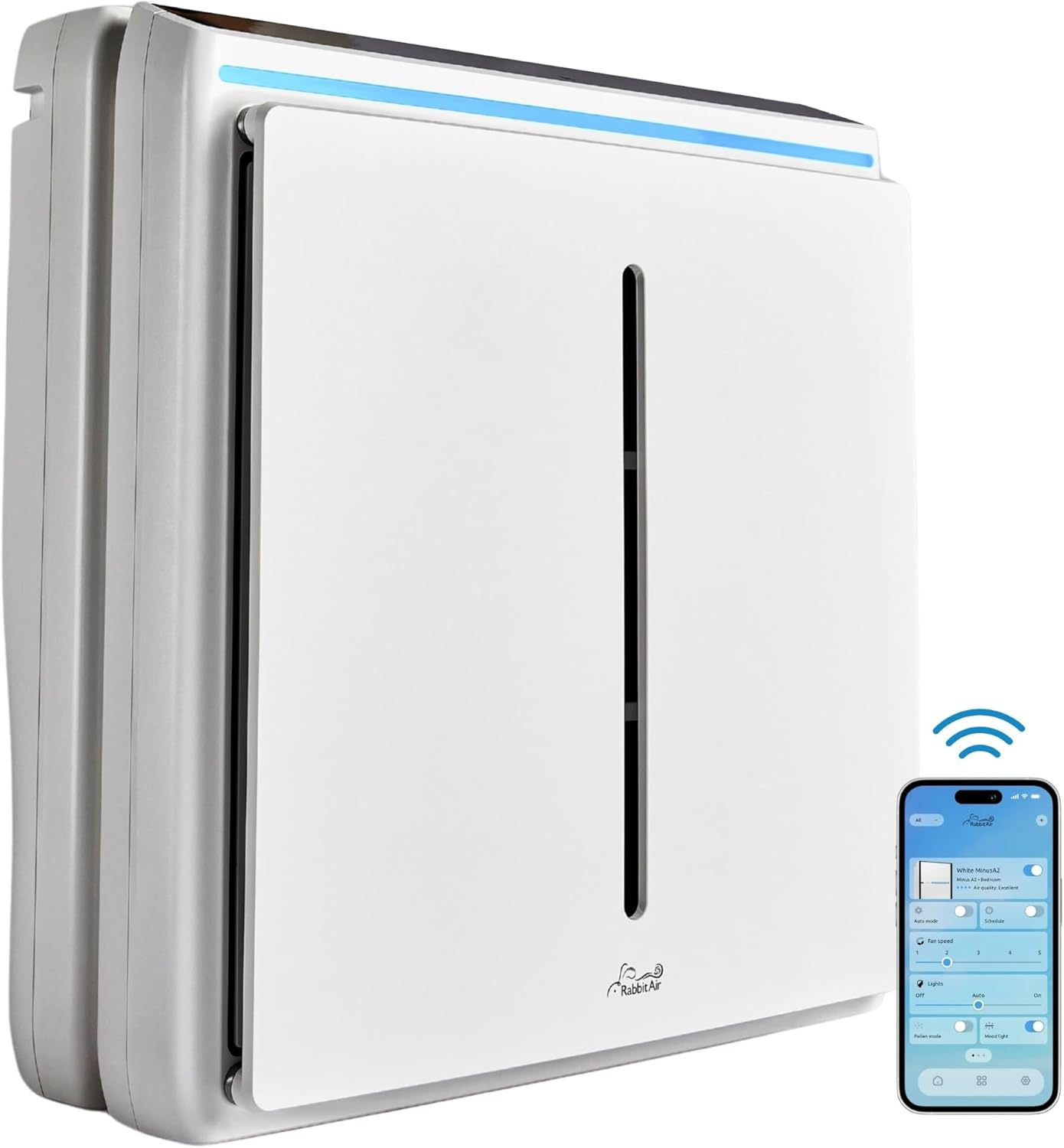 Rabbit Air, A3 SPA-1000N очистители воздуха для дома, ультратихо очиститель воздуха HEPA - очистители воздуха для дома большая комната, аллергия, пыль, плесень, дым и летучие органические системы - (белый, фильтр токсина поглотителя)