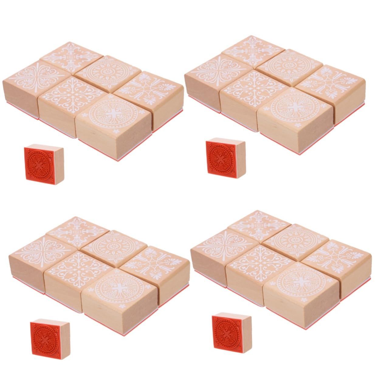 24piezas Sellos De Madera Vintage Para Scrapbooking y Tarjetas De Diferentes Diseños Para Decoración De Álbumes y Manualidades