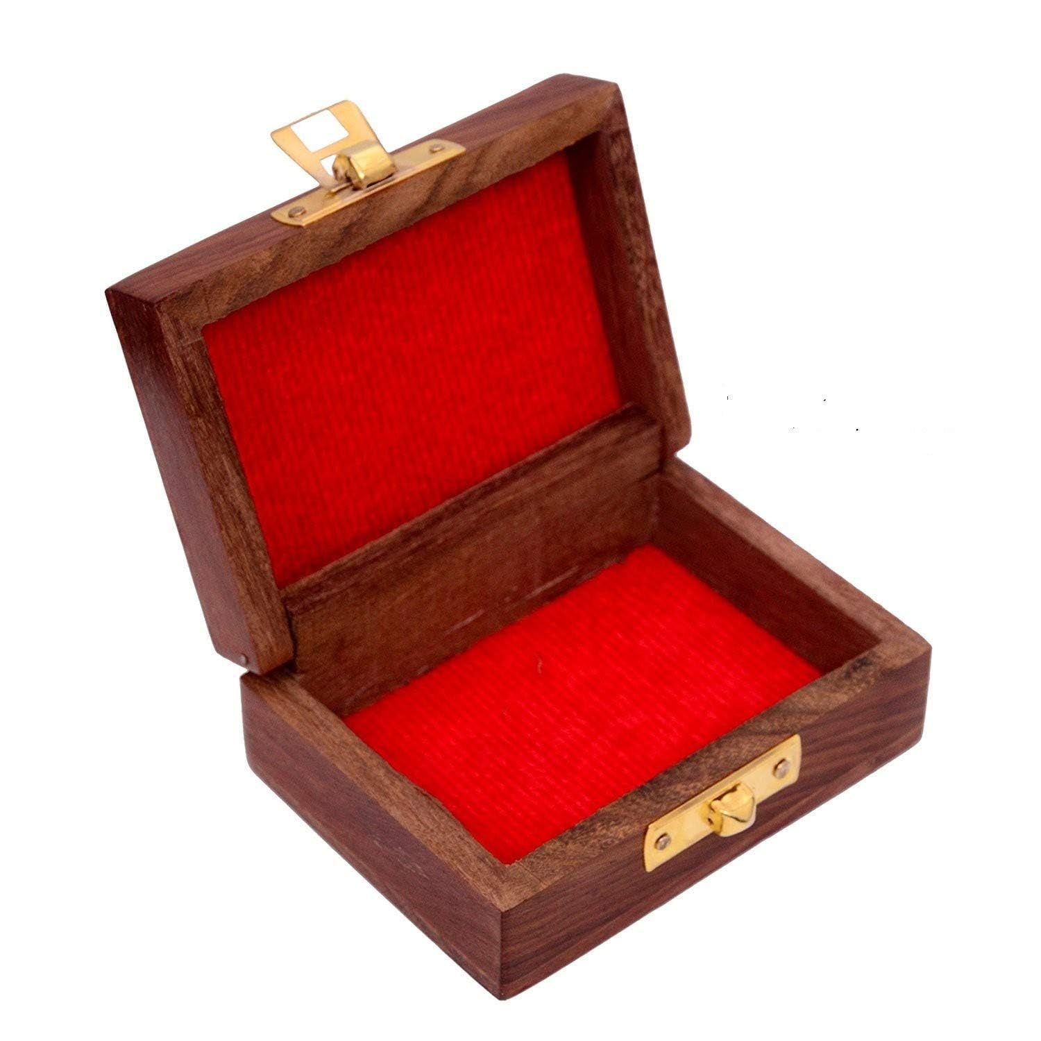 Wooden Small Storage Purse Box Jewellery Box for Women Jewel Organizer, Gifts Item, (Size - 3 x 2 Inches) (Pack of 1)