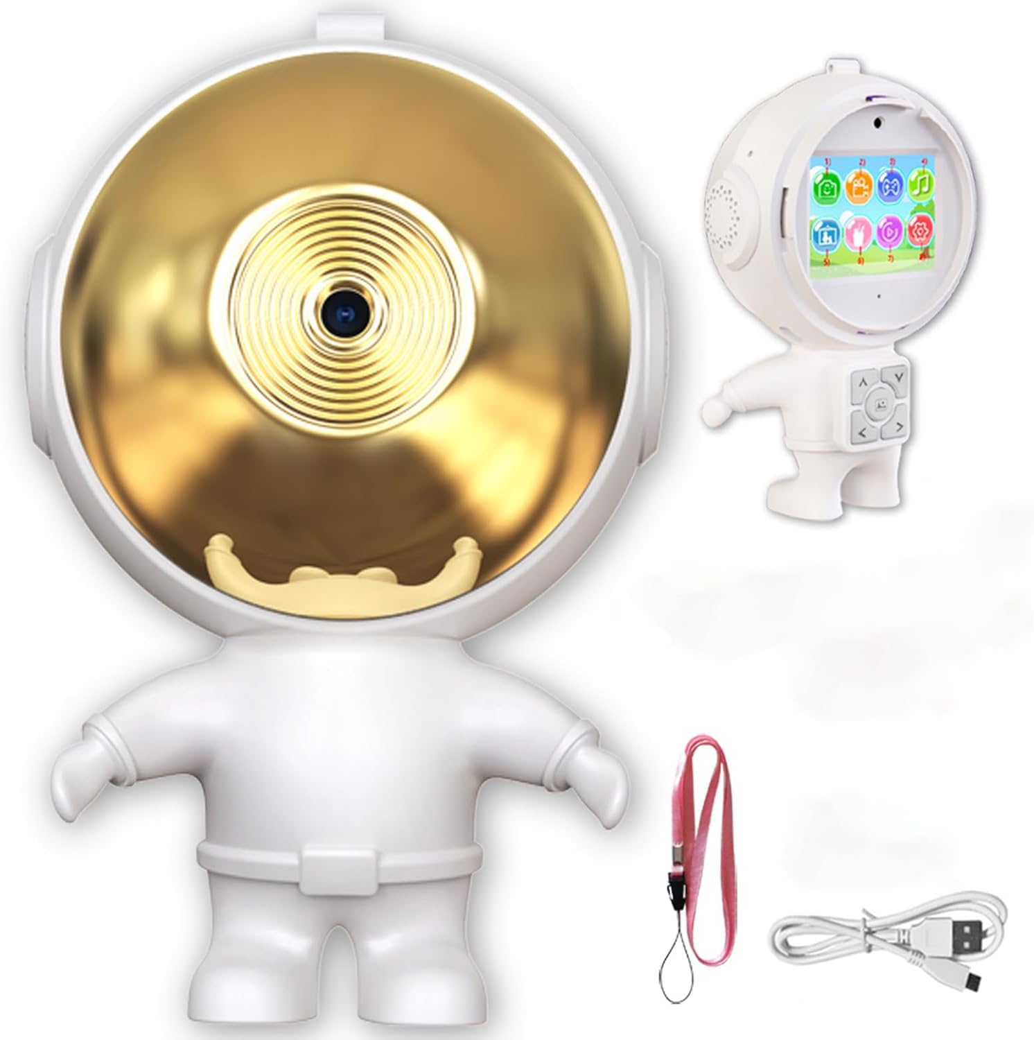 I clean Kids Camera for 3-12 Year Old Girls and Boys,Children HD Digital Video Camera,Best Kids Gift for Chritmas Birthday Festival(Gold)