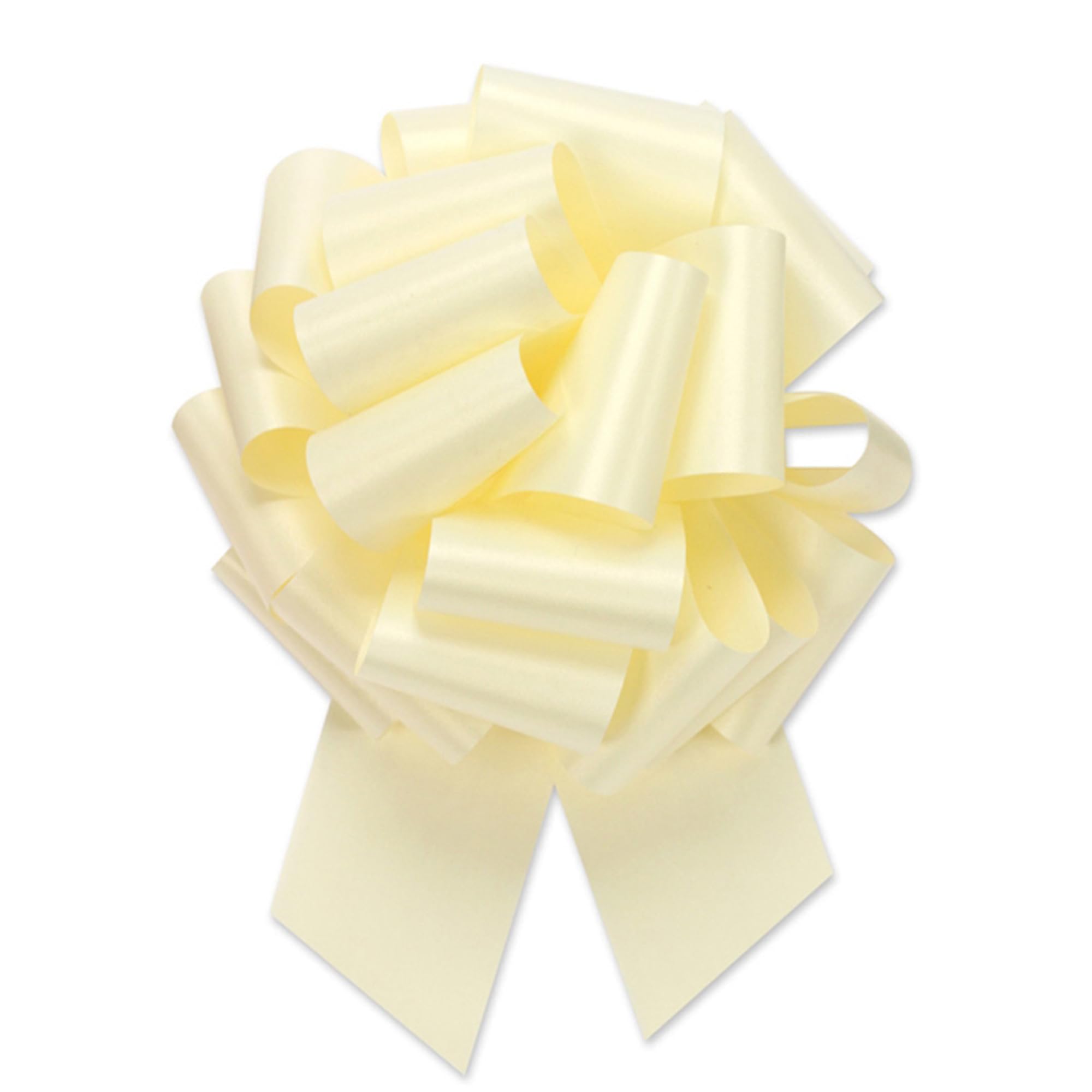 Hampabox Cream Pull Bows For Gift Baskets, Hampers, Baby Showers, Floristry, Party Decor, Church Pews, Balloon Decor (32Mm / 50Mm - Pack Of 10) (32Mm (11Cm Diameter))