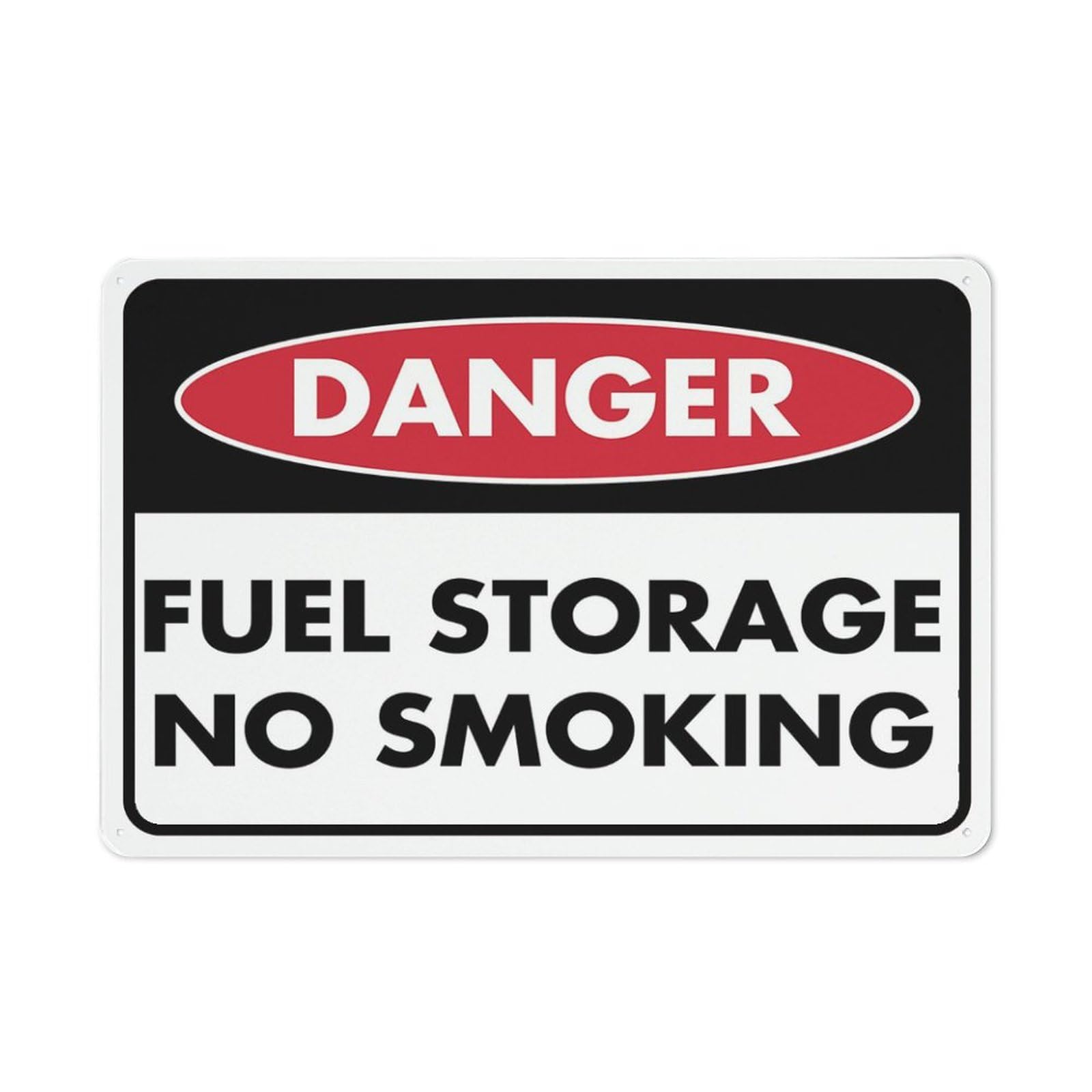 Danger Fuel Storage No Smoking Yard Sign for House 12"x8" - Premium Aluminum, Sun-Proof, Rust-Free