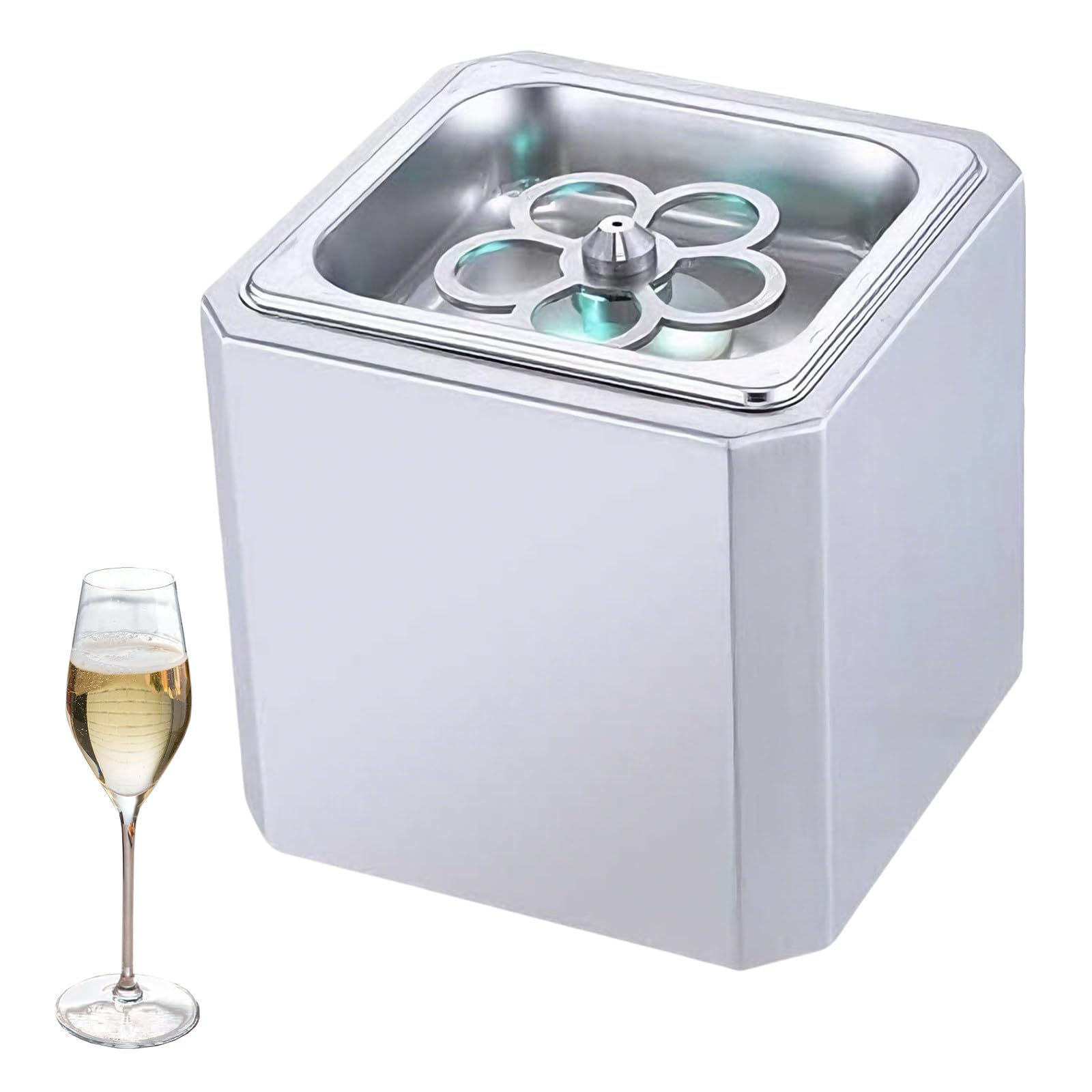 Enfriador de vidrio, enfriador de CO2 de enfriamiento rápido para glaseado instantáneo de bebidas, 6 segundos, ideal para cócteles, cerveza, vino, bebidas mixtas, perfecto para bar, restaurante