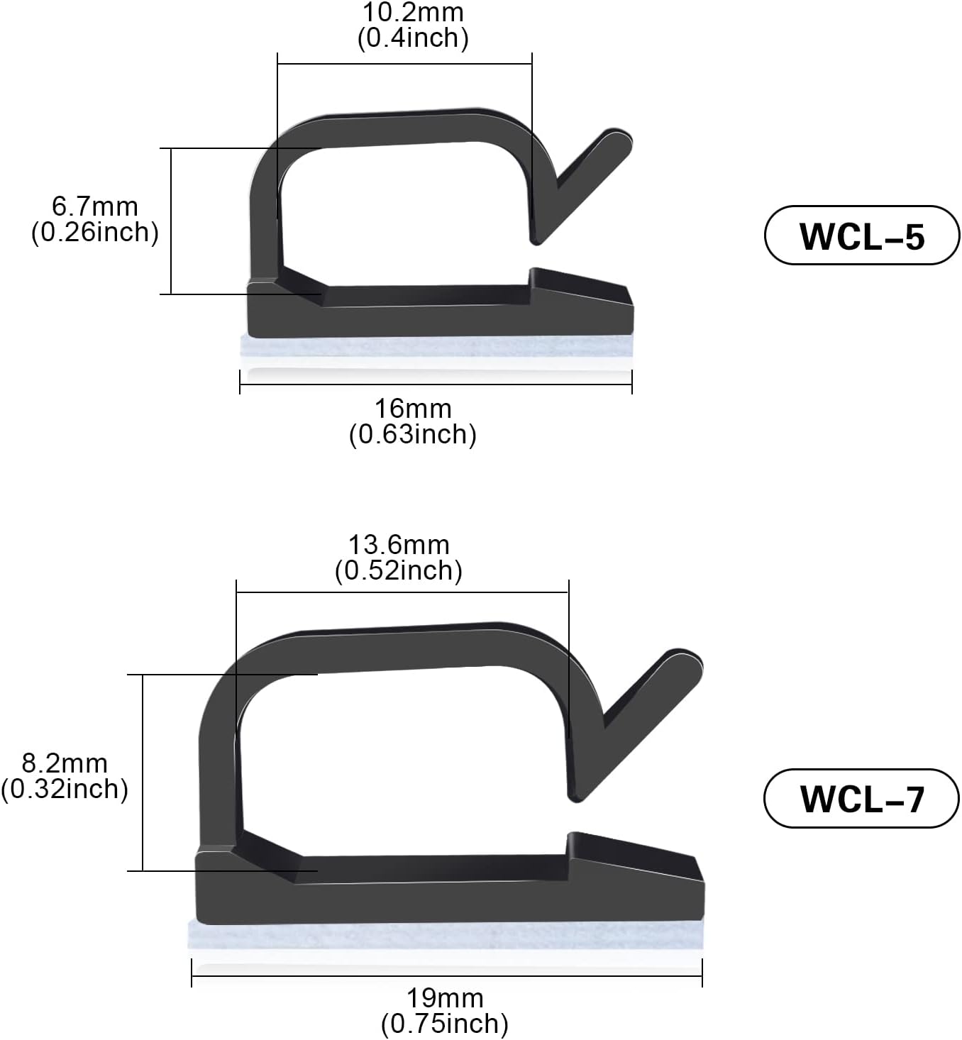 XHF 0.63” Adhesive Cable Wire Clips Black 120pcs, Cable Staples Outdoor Cable Management Wire Organizer Cord Holder for Under Desk, Car, Wall, TV PC Ethernet Cable