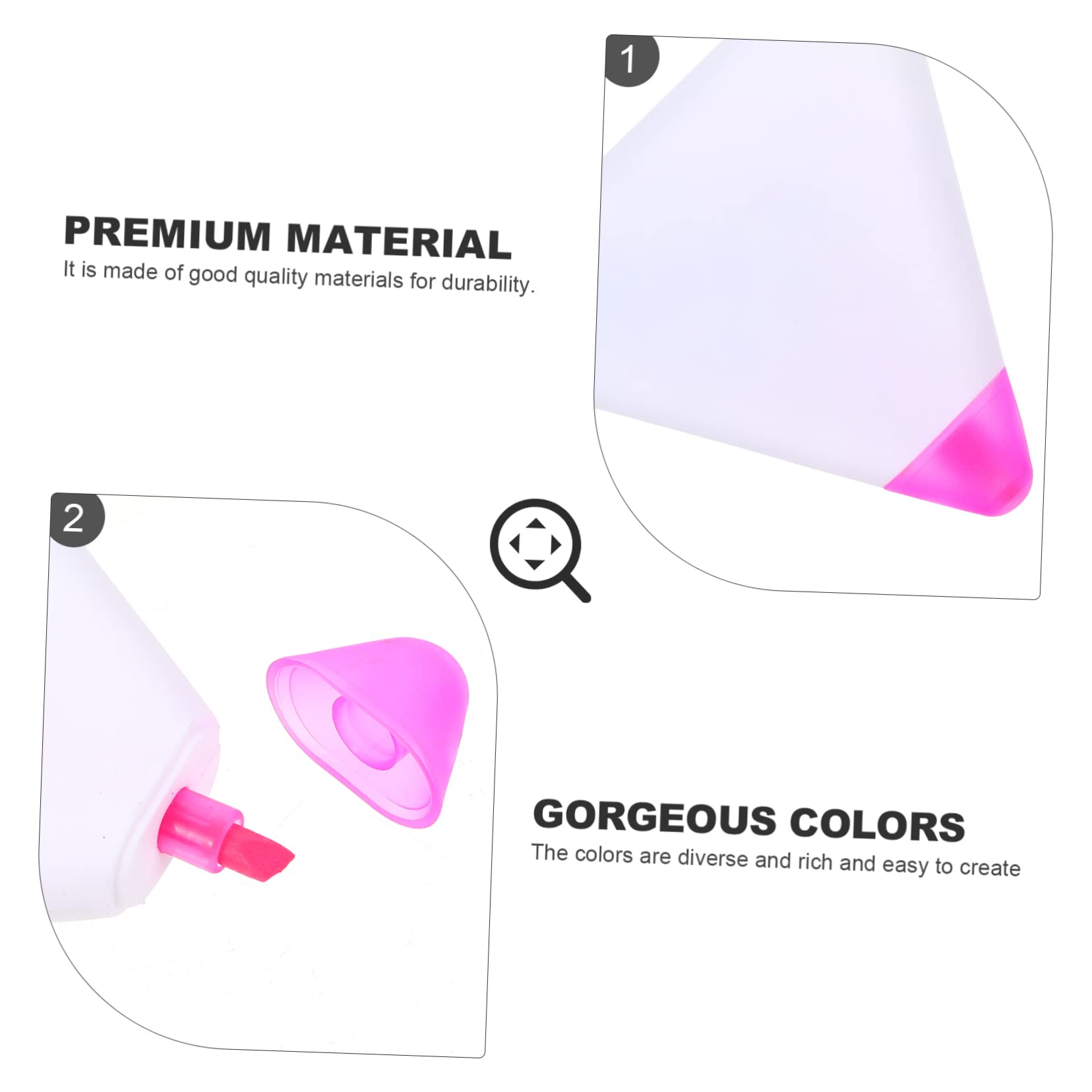 HOMSFOU 6 Sätze Textmarker Textmarker Schreibstifte Fluoreszierender Farbstift Fluoreszierender Markierungsstift Dreieckmarker Fluoreszierende Zeichenstifte Dreieckmarker 5 Stück * 6