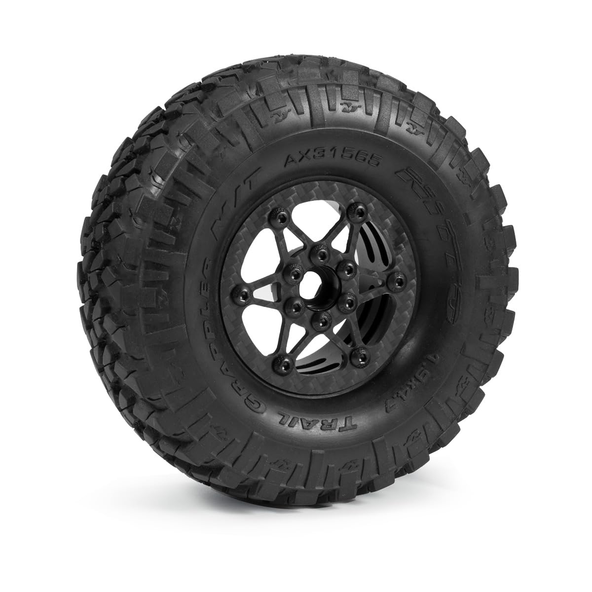 AMK Carbon Fiber 12mm Hex 2.2 Beadlock Wheels (4Pcs) - For 1/10 RC Crawlers Axial TRX4 SCX10 Enduro - View #10