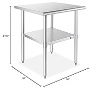 Vista 42 de Tabla de cocina Grindmann de acero inoxidable - 72'' x 24 in.