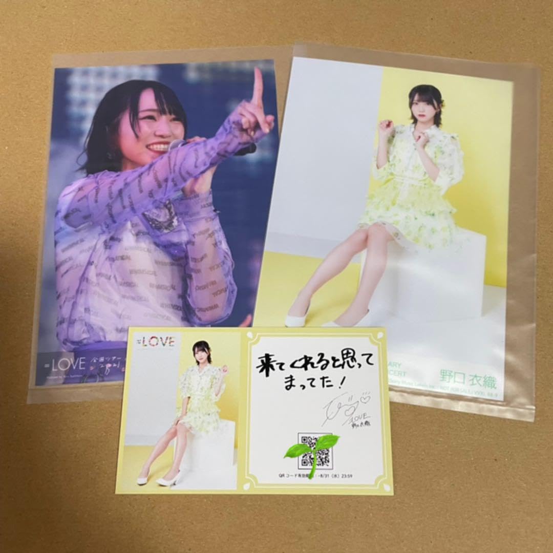 野口衣織 Z 生写真 2019年　=PRESS 直筆 裏コメあり 野口衣織 直筆 生写真 コメあり - メルカリ