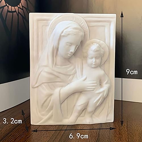 Miniatura 2 de Moldes de jabón de la Virgen María del Día de la Madre Moldes de silicona para hacer jabón Moldes para manualidades Molde de resina (12347-3)
