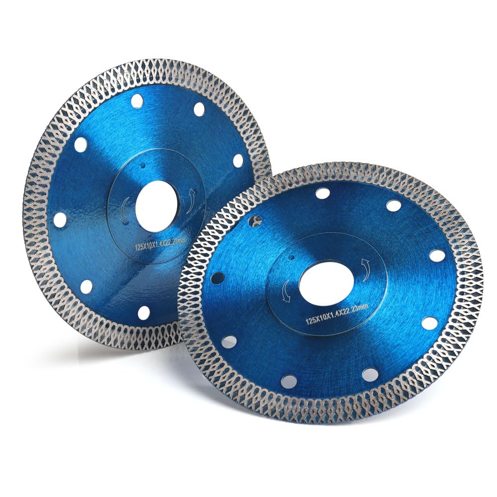 Tiledurepro 2Pc/Lot 5 inch Super Thin Tile Blade Diamond Blade for Cutting Ceramic Granite Marble Porcelain Tile