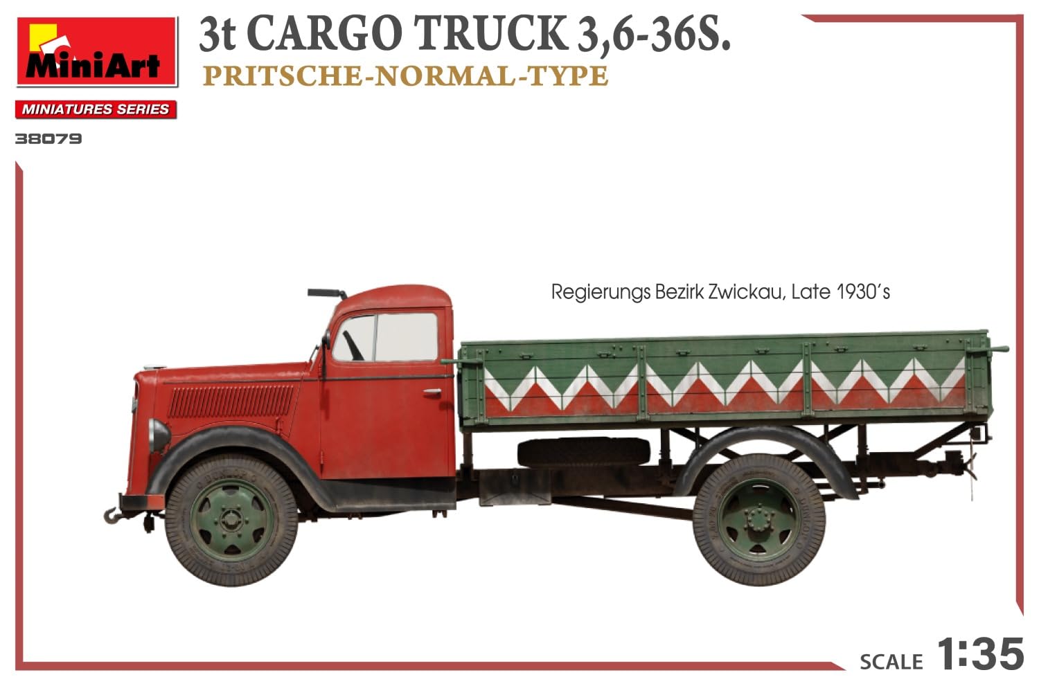 Mini Art 38079 1:35 3t Cargo Truck 3,6-36S - wierna replika, modelarstwo, plastikowy zestaw do montażu, majsterkowanie, hobby, klejenie, zestaw modelarski, montaż, nielakierowany