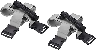 PATIKIL Carrying Strap with Handle, 2 Pack Cross Style Adjustable Nylon Belt for Moving Lifting Boxes Grocery Luggage, Gray