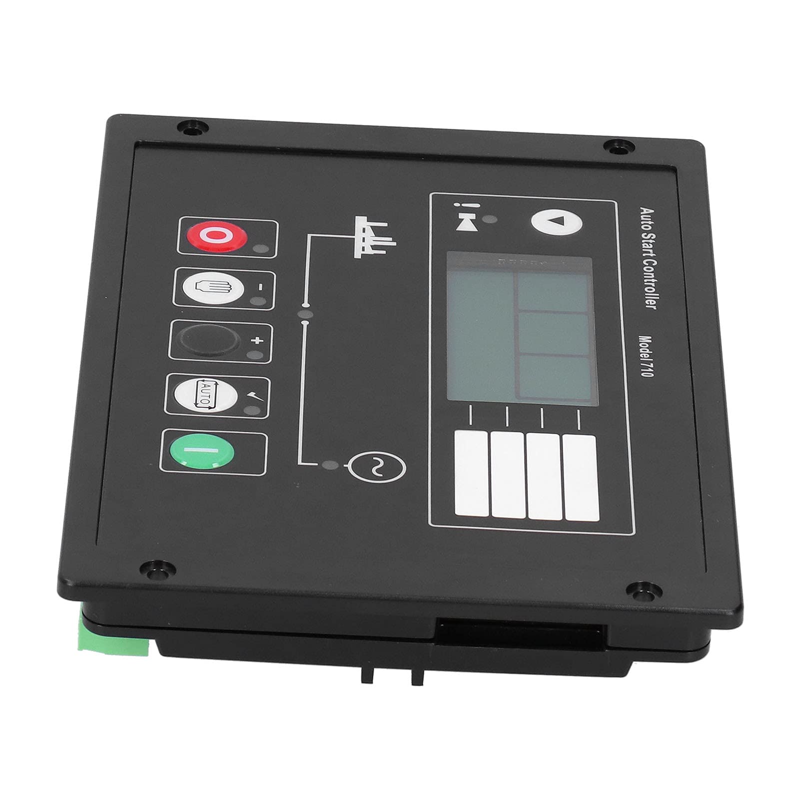 Yosoo Health Gear Panel de Control de Arranque Automático del Generador Panel de Control del Generador de CC de 8 a 36 V Pantalla LCD Monitoreo Automático de la Red Eléctrica Arranque y Parada