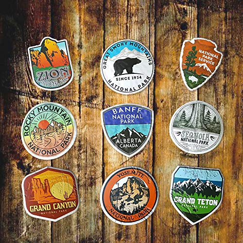 image for National Park Stickers (50 pcs) Adventure Nature Stickers Outdoors Hik