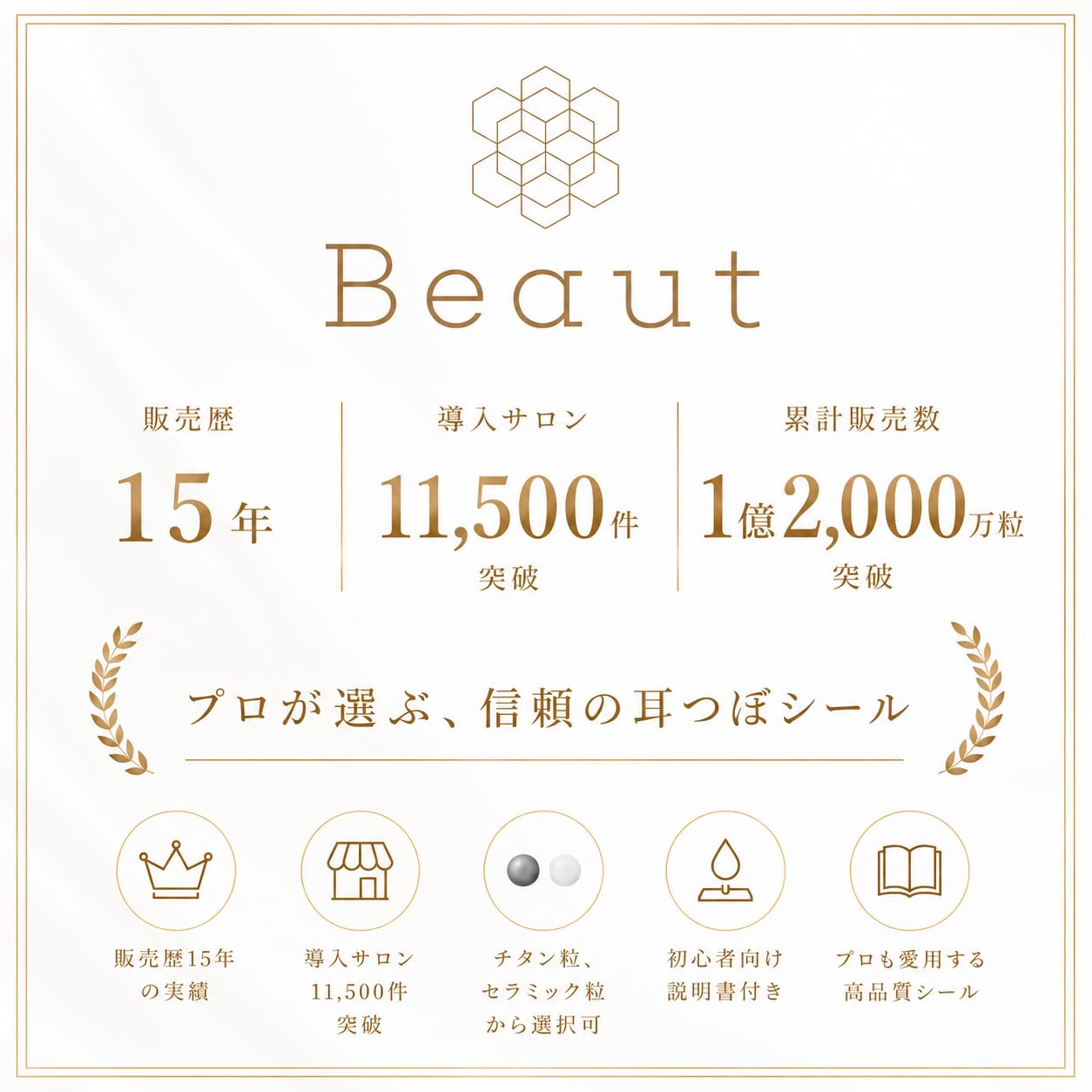 Amazon.co.jp: Beaut 耳つぼシール チタン粒 粘着強化耳つぼブレス