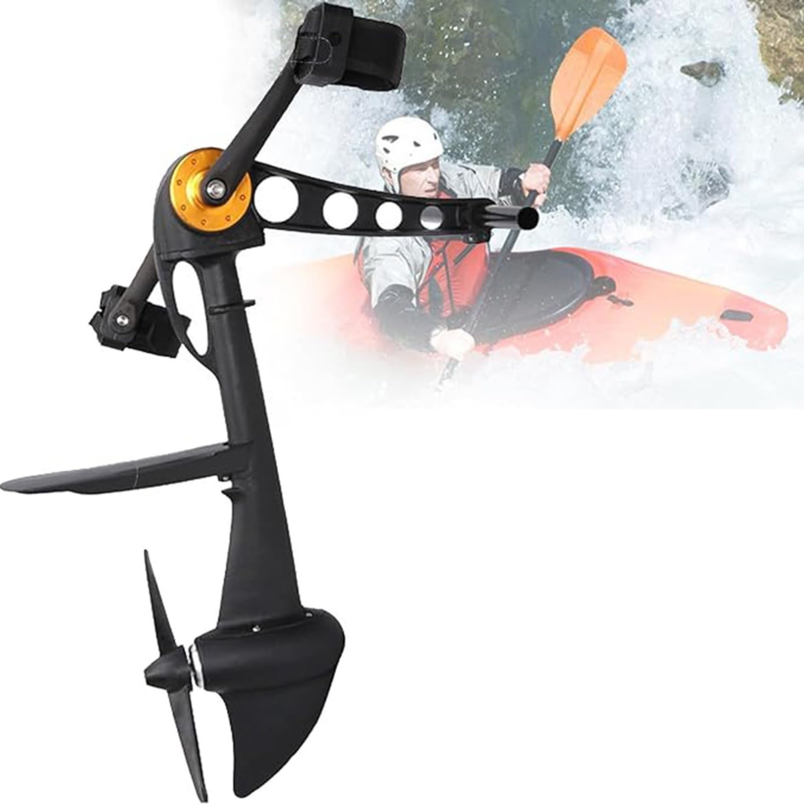 Sistema de motor de accionamiento de pedal de kayak para una propulsión y potencia eficientes en pesca y navegación recreativa