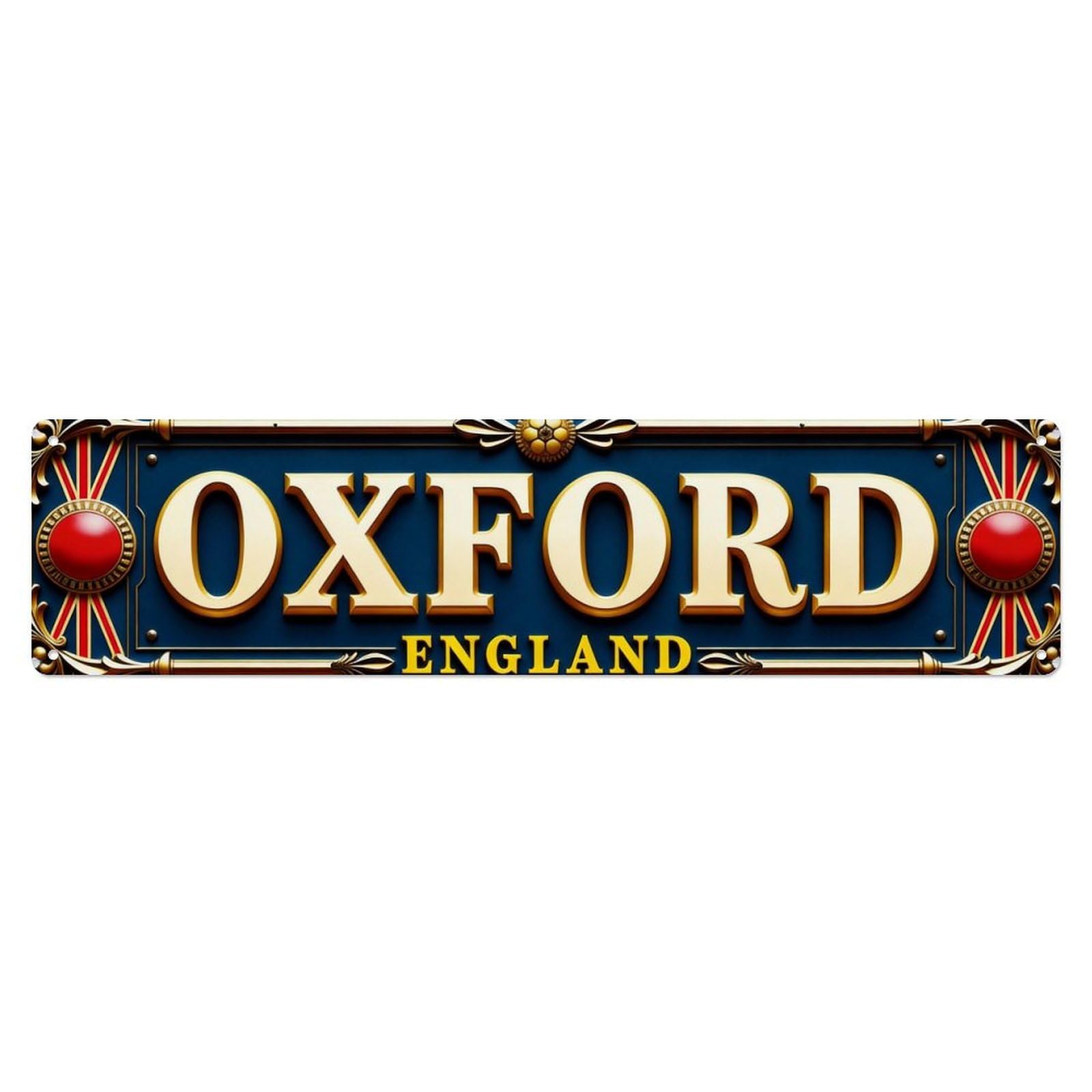 Metal Tin Sign Oxford England Vintage Plaque