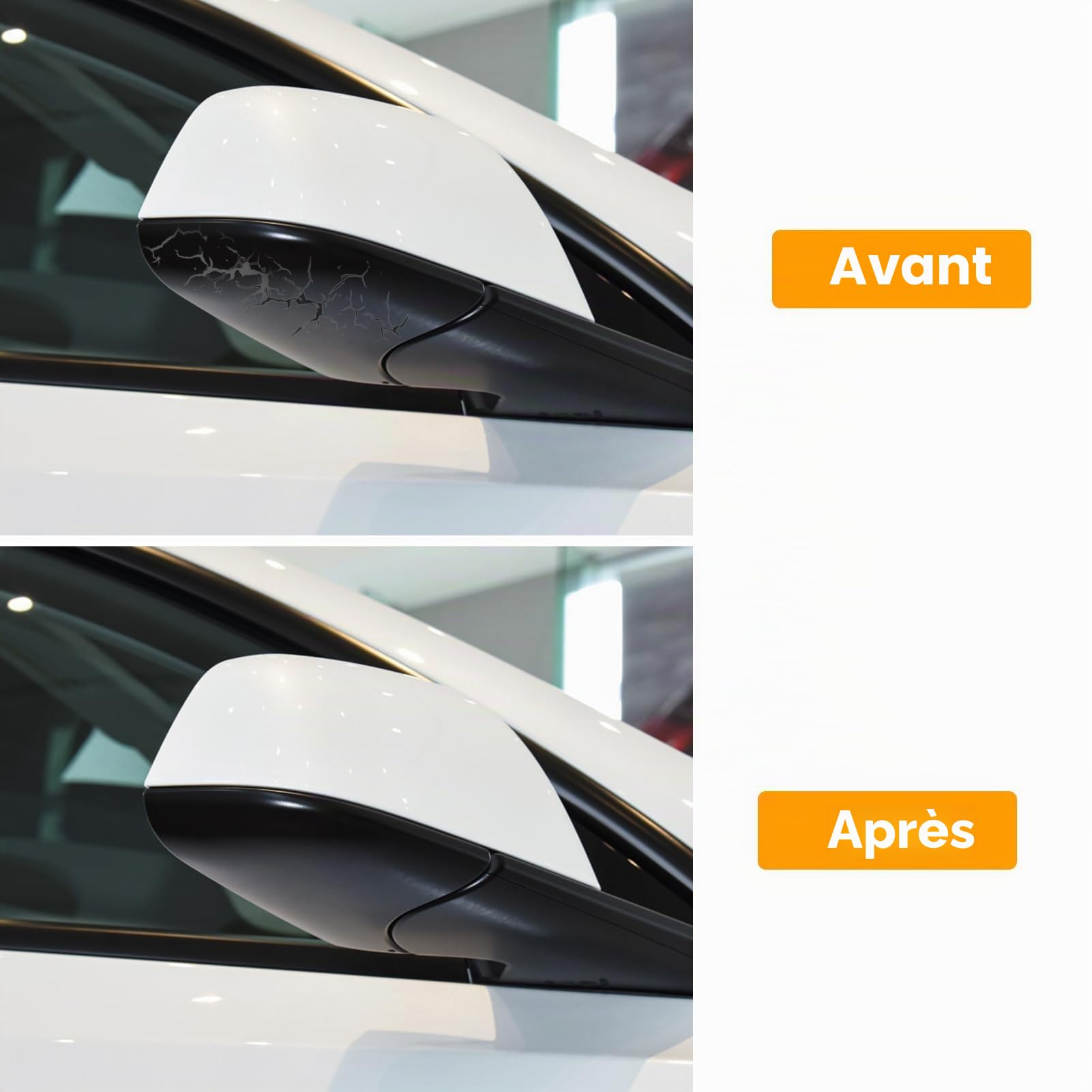 TTCR-II Compatible avec Tesla Model Y Couvercle De Rétroviseur Inférieur | Base De Rétroviseurs Latéral Droit Compatible avec Tesla Model 3 2018-2024 Rétroviseur Inférieur Remplacement (Droite)