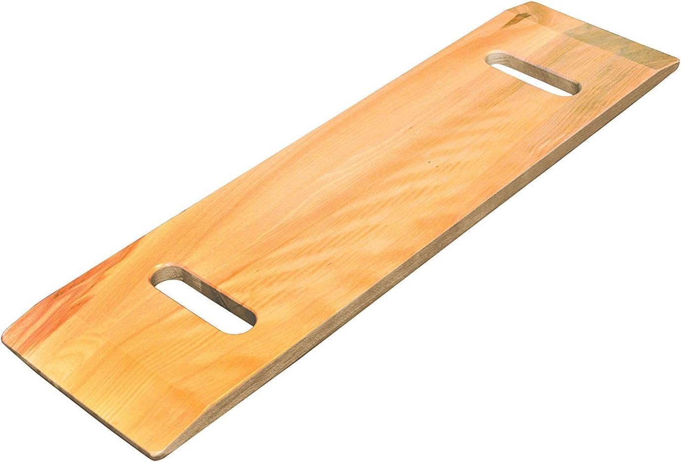 BodyHealt Wooden Transfer Slide Board - 300Lb Weight Capacity - Wheelchair Transfer Board with Two Cut Out Handles - (8" x 24")