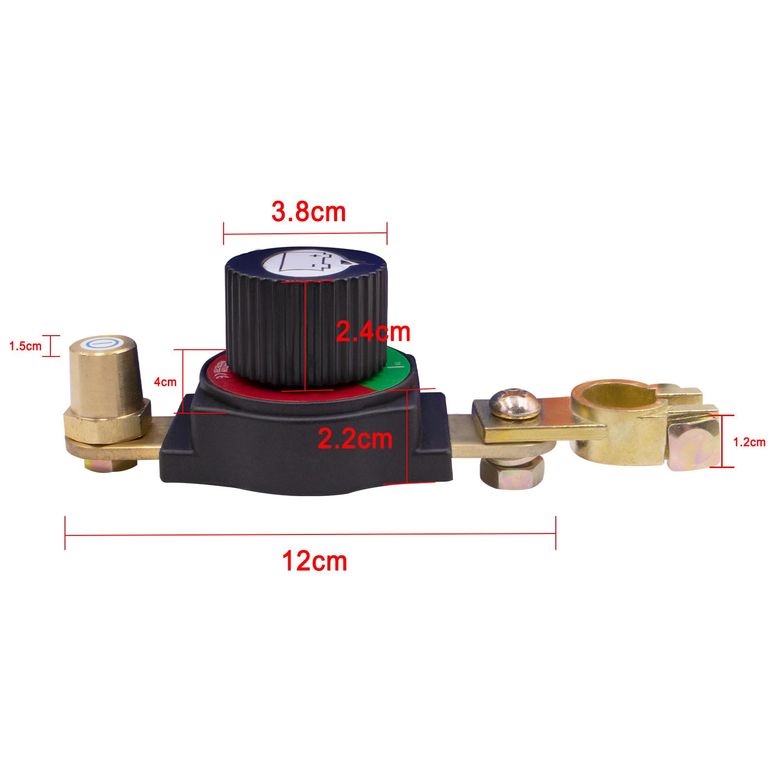 Coupe Batterie 12V-48V, Coupe Batterie en laiton | Coupe Circuit Batterie 12v pour Couper Rapidement l'alimentation, Adapté aux Voitures, Motos, Caravanes, Bateaux