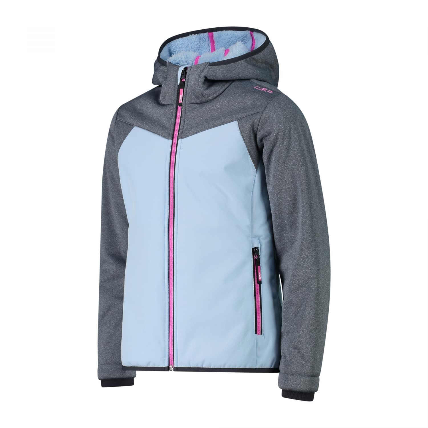 CMP Giacca Da Bambina Con Cappuccio Fisso In Softshell Accoppiato Jacket Unisex - Bambini e ragazzi