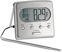 All-Clad Stainless Steel Oven Probe Thermometer with LCD Display - Heat-Resistant for Perfect Roasts & Meats