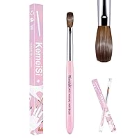 Vista 27 de Kolinsky - Brocha de uñas acrílicas, tamaño #12, pinceles de arte de uñas para aplicación de polvo, mango resistente, herramientas de bricolaje