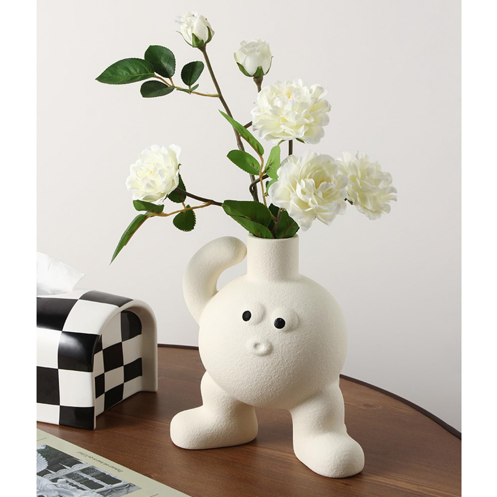 Amazon.co.jp: フラワーベース 花瓶 セラミック ホワイト 陶器