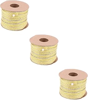 NUOBESTY 3 Piezas De 10 M De Cuerda Trenzada Amarilla De Yute Natural Para Manualidades Decoración Del Hogar Y Arreglos