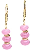 Vista 64 de Gempires Lightweight Beaded Earrings Handmade Gemstone Jewelry Hypoallergenic Gold Plated Dangling Earrings For Women