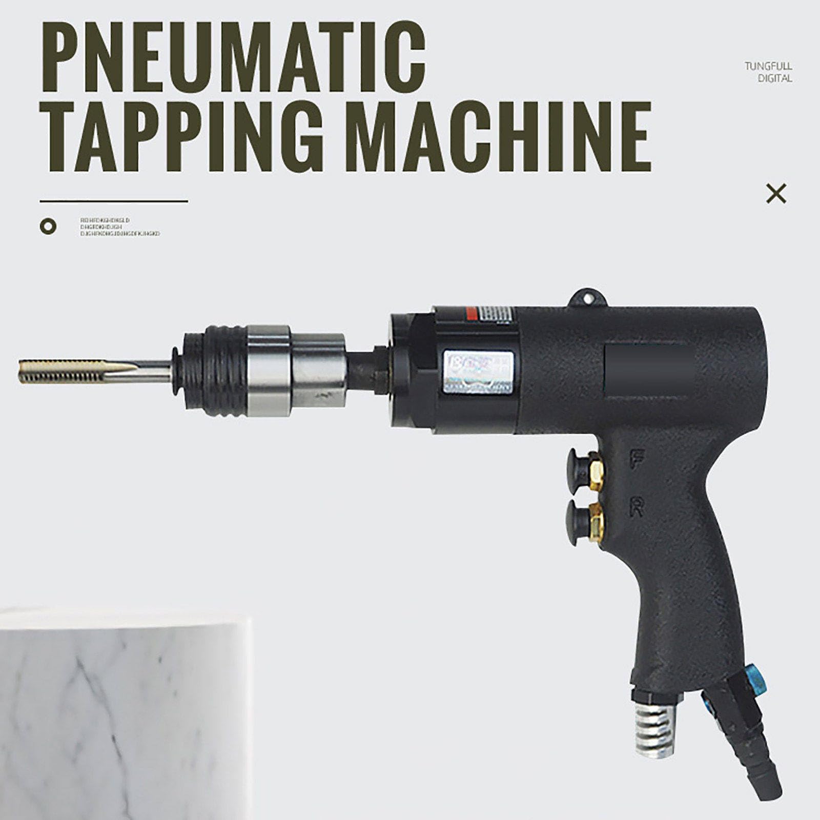 M3-M12 Macchina per Maschiatura Pneumatica, Utensile per Maschiatura con Trapano Pneumatico Portatile, 5-7 Mpa, 850 Giri/Min, con 6 Mandrini, per Maschiatura di Acciaio, Ferro, Rame