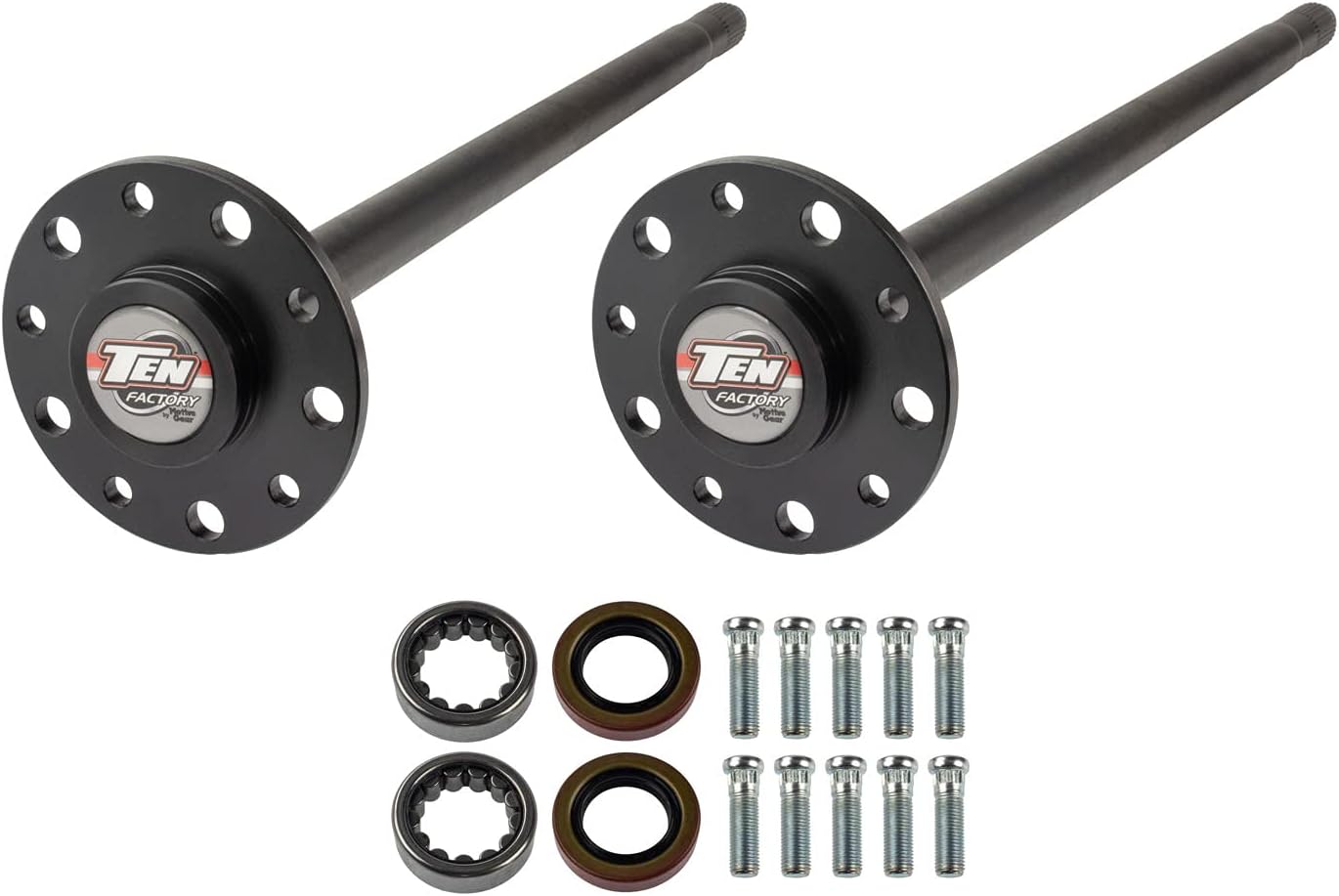 TEN Factory MG22110 Drive Axle Shaft Assembly Rear Kit 30 Spline Left & Right For GM 8.875" Car, Fits For Chevrolet Camaro (1967-1969), Chevelle 1965-1967, Chevy II 1968