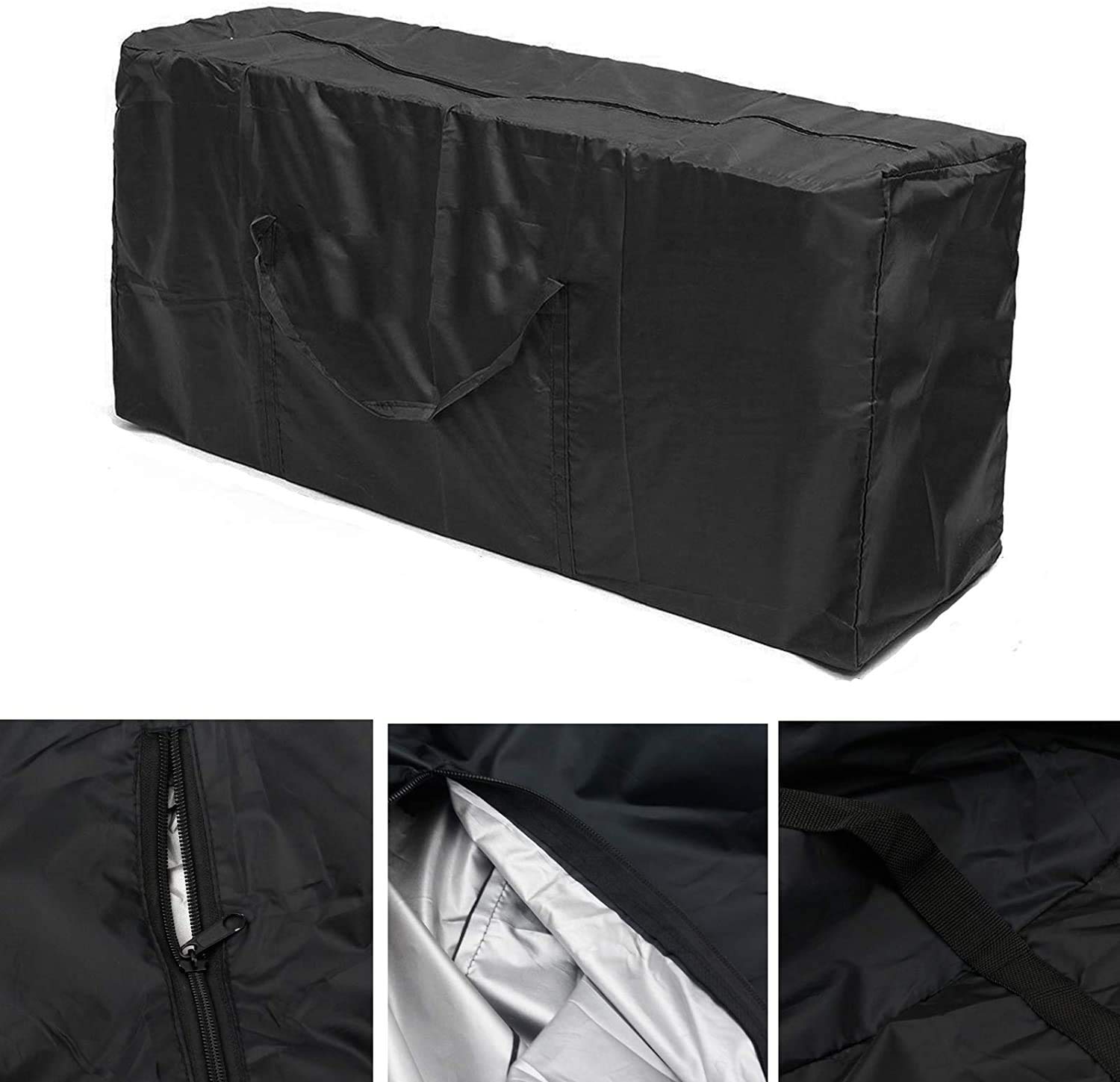 D&D Garden Patio Cushion Cover Storage Bag, Waterproof Outdoor Furniture Storage Bag, Sofa Seat Protector, Lightweight Home Multi-Function Organizer (173x76x51cm)