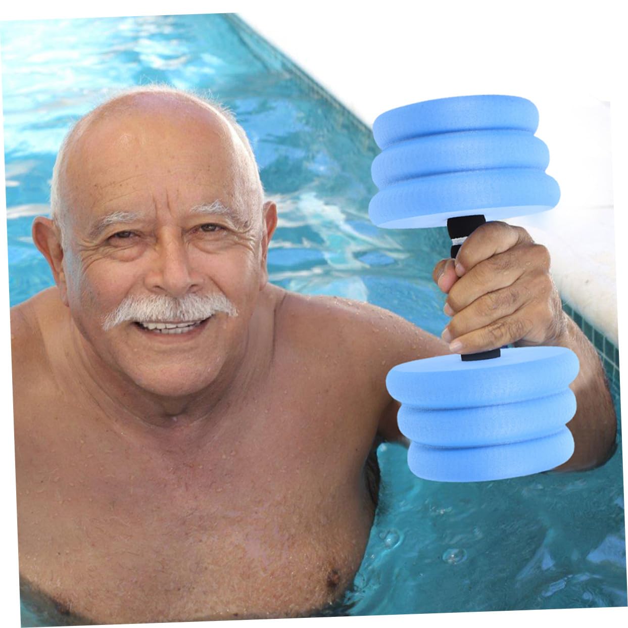 2 Pezzi Manubri Galleggianti in Schiuma Eva Manubri per Esercizi Acquatici con Design Spirale per Stabilità e Resistenza Attrezzatura Fitness Piscina Leggera e Riutilizzabile per