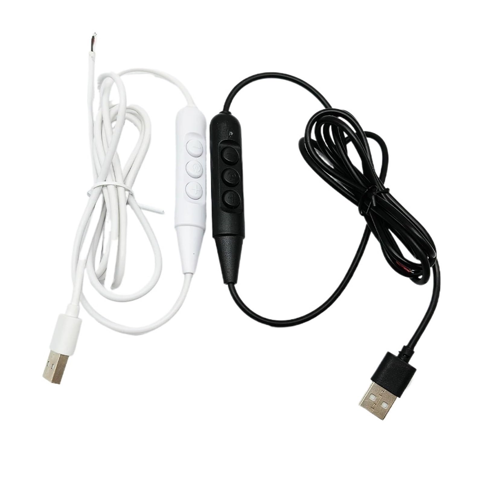 Variateur USB 5V à 3 boutons avec câble d'extension blanc pour ruban LED DIY - 7