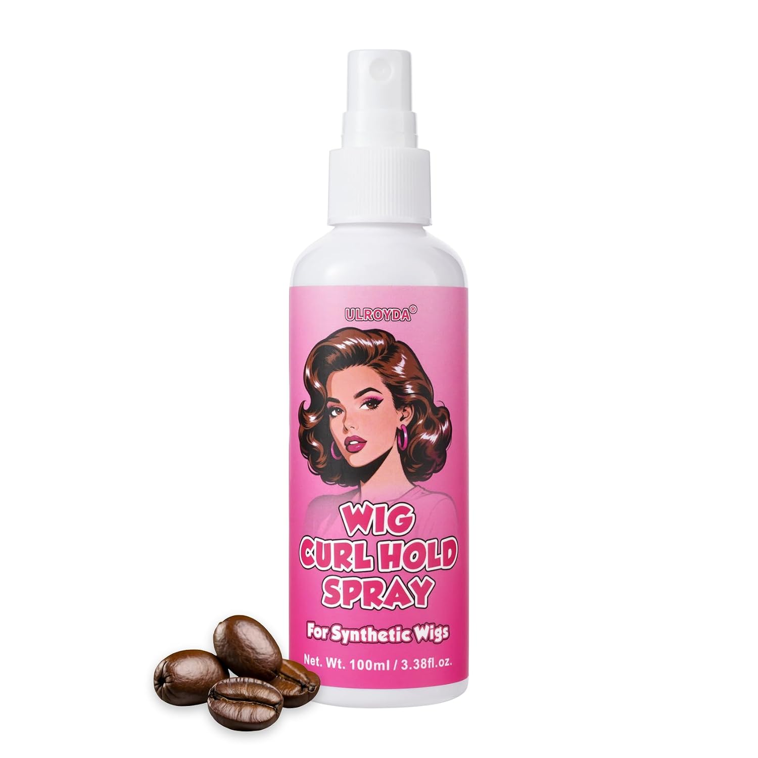 Synthetic Wig Styling Spray | Long-Lasting Curl Hold for Wavy & Curly Synthetic Fibers | Lightweight Anti-Frizz Mist for Soft, Defined Texture, 3.38 oz