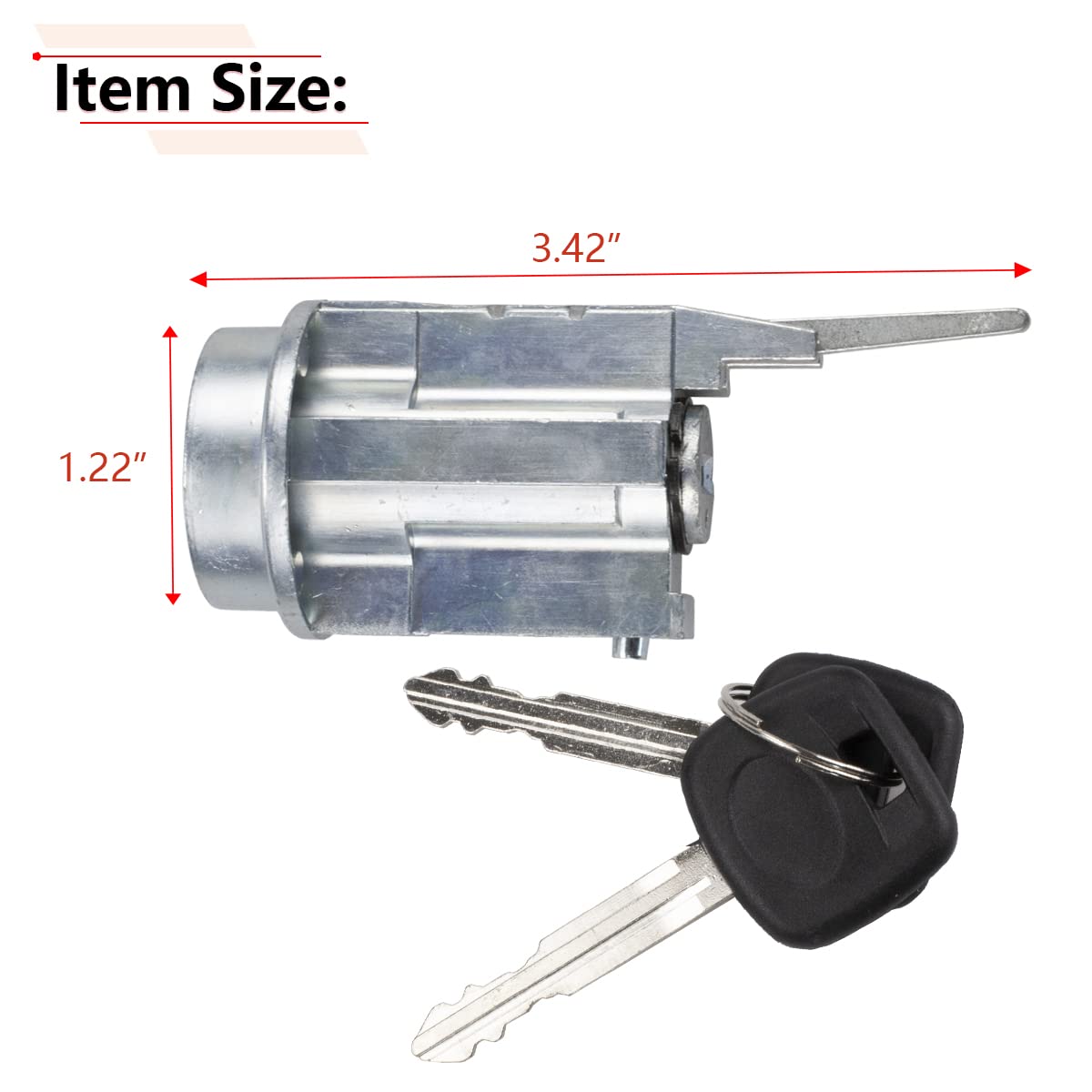 RLB-HILON Ignition Lock Cylinder with key Compatible with Toyota 4runner 1996 - 2002, for Toyota Tacoma (Floor shift without TILT) 1995 - 2004, Replace 69057-35070