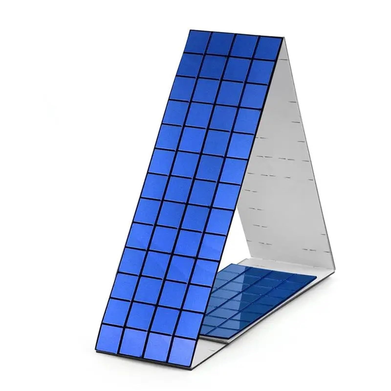 Xulvoz Blue Mosaic Tiles 10 Pcs 3D Self-Adhesive Real Glass Craft Mini Square Mirrors Mosaic Tiles Stickers Bathroom Diy Handmade Home Decoration Making