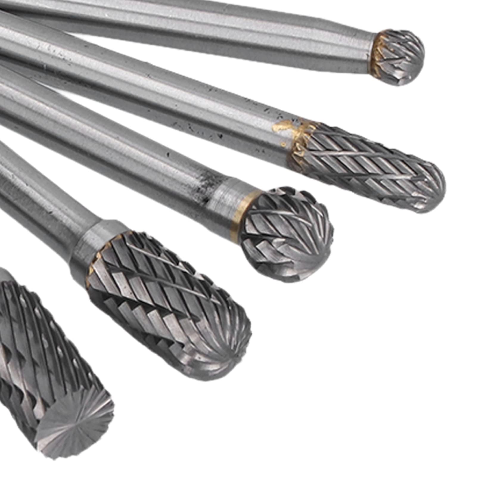 8 Piezas de Fresas de carburo de tungsteno, Juego de limas rotativas de carburo, Fresa rotativa de 6 mm para Tallado de Madera y Trabajo en Metal, Incluye Caja de Almacenamiento